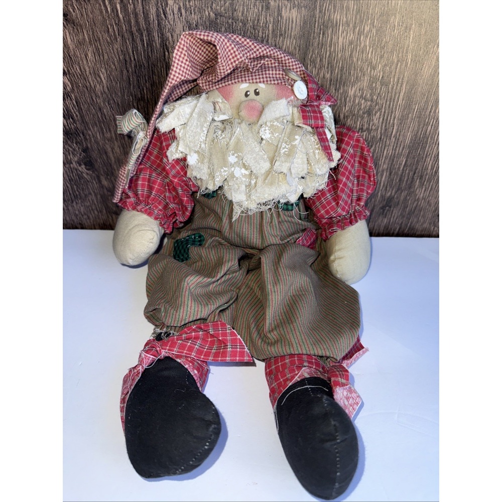 Rustic Country Raggity Farmhouse Primitive‎ Santa